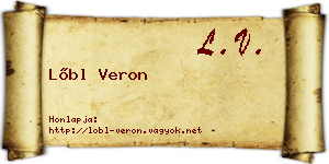 Lőbl Veron névjegykártya